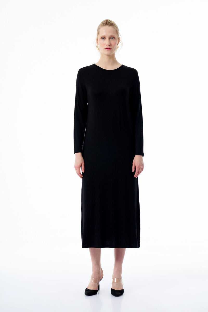 long sleeve inner dress Casual Maxi Inner Dress Modest Long Sleeves