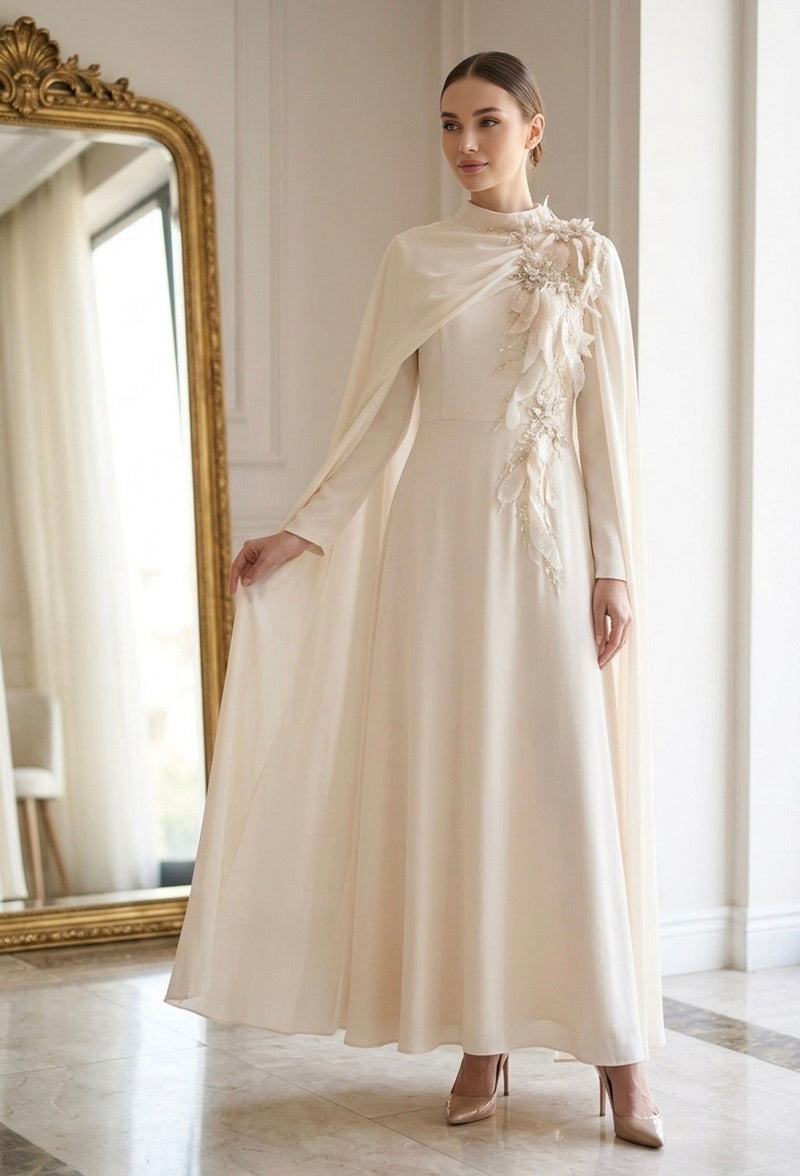 T&Y Katty Special Occasion Dress Cream 8