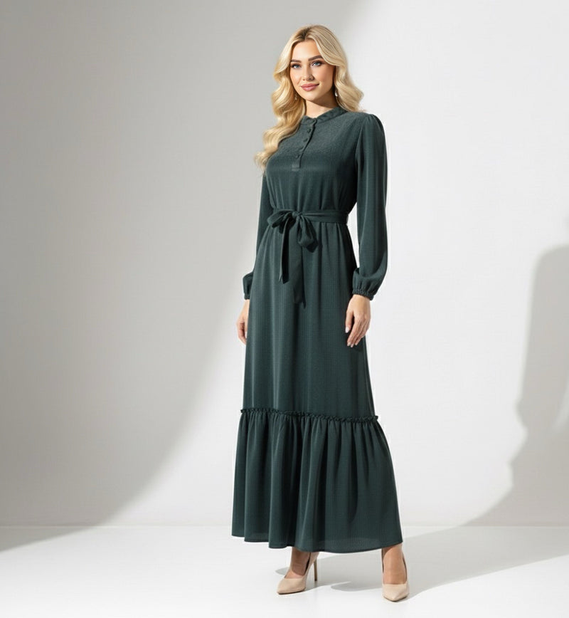 BNG Afiye Qupra Silk Dress Green BNG Afiye Qupra Silk Dress Green