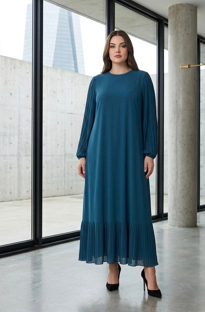 green holiday dress plus size HSN Neslisah Petrol 14 colour: black-long-sleeve-wrap-midi-dress From Unique Vintage. Size:6-7 yrs Smocked Dress in Cotton