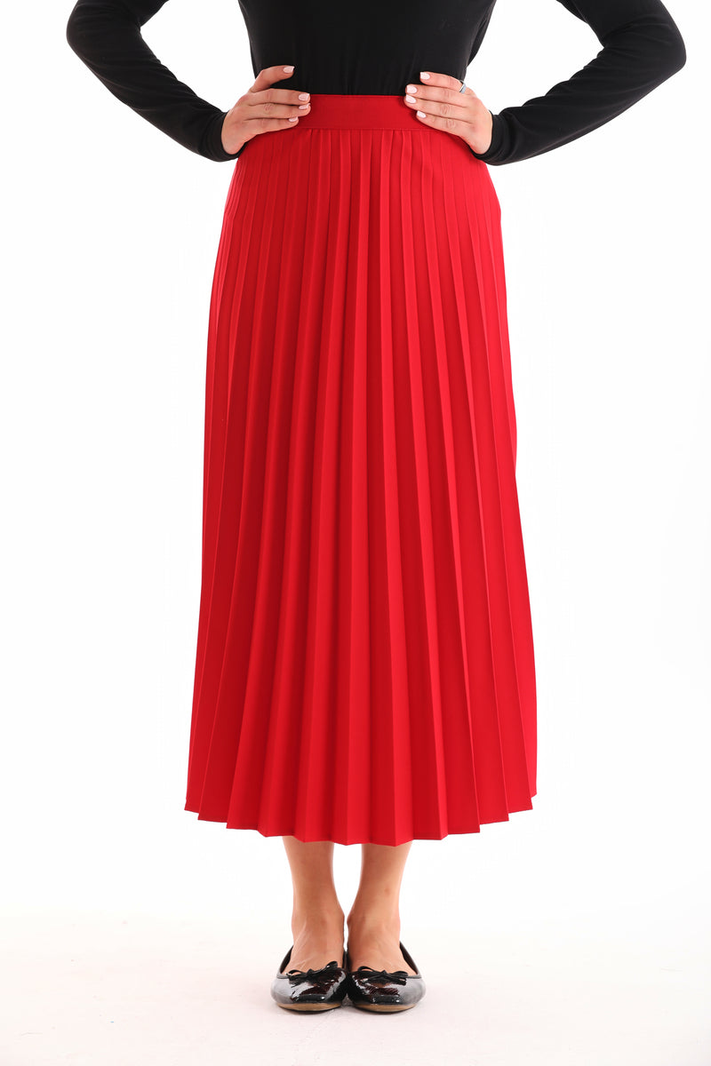 NLW Pleated Skirt Red Moda Natty NLW Pleated Skirt Red Moda Natty