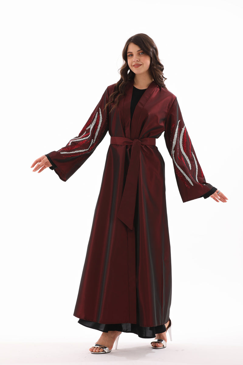 ETC Zerafet Abaya Burgundy ETC Zerafet Abaya Burgundy