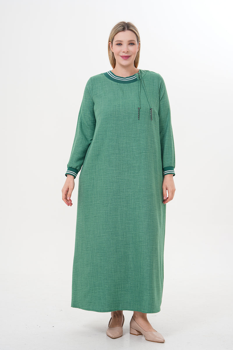 MSB Linen Ribbon Dress Almond Green MSB Linen Ribbon Dress Almond Green