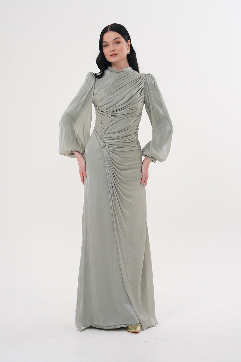DM Luisa Special Occasion Dress Almond Green DM Luisa Special Occasion Dress Almond Green