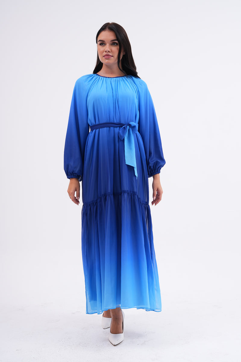 navy blue traditional dresses Navy Blue Long Tail Ethnic Slash Night Dress Caftan