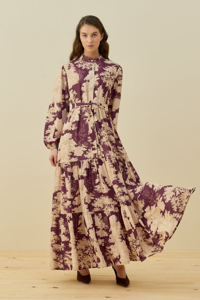 MRW Bloom-Dark Burgundy Dress