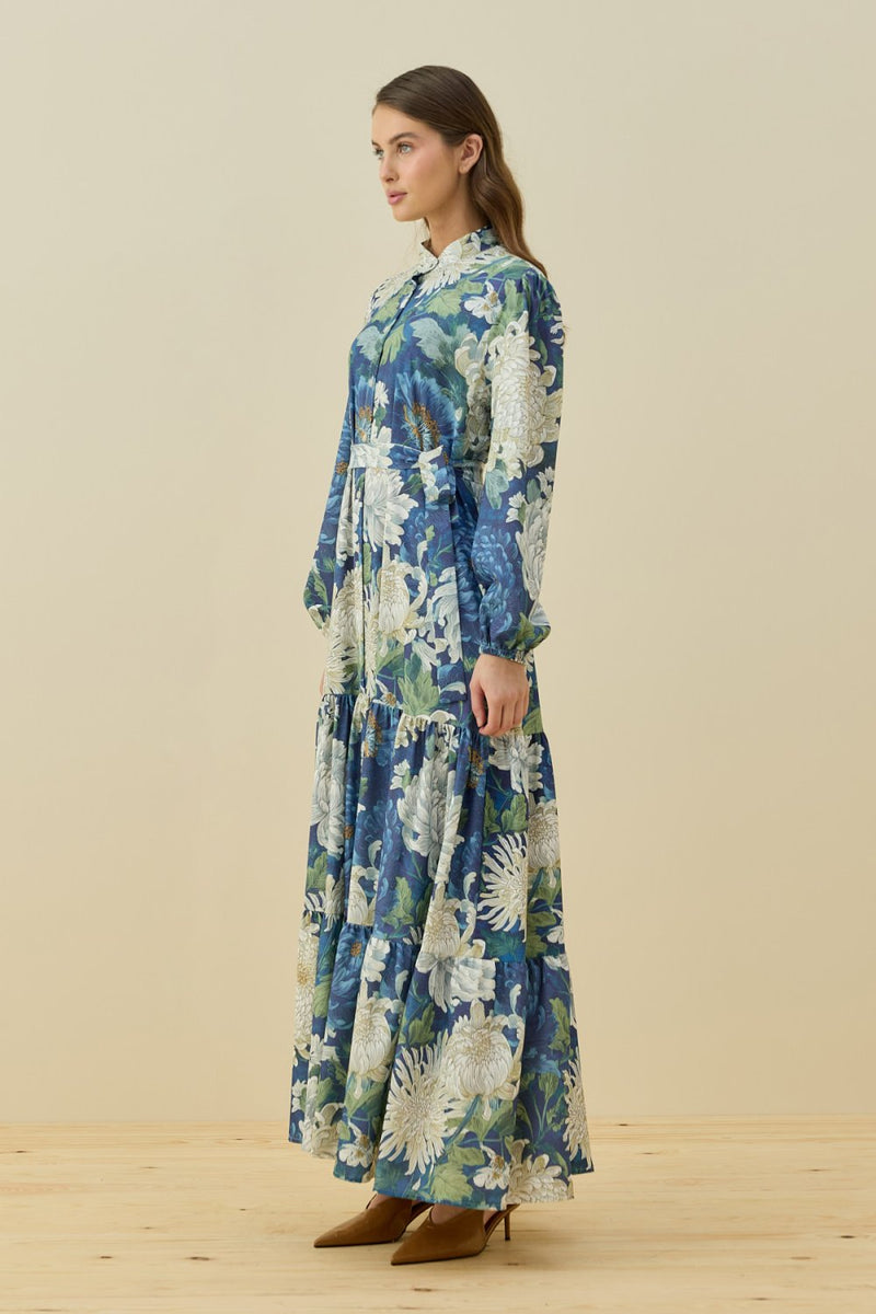 MRW Bloom-Blue Mix Dress – Moda Natty