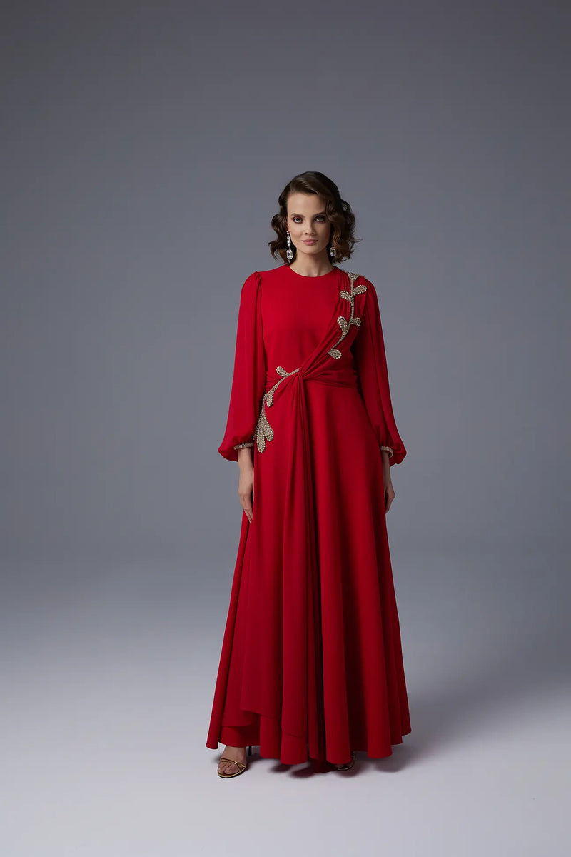 isabella red dress Isabella Long Sleeve Wrap Dress (Sale)