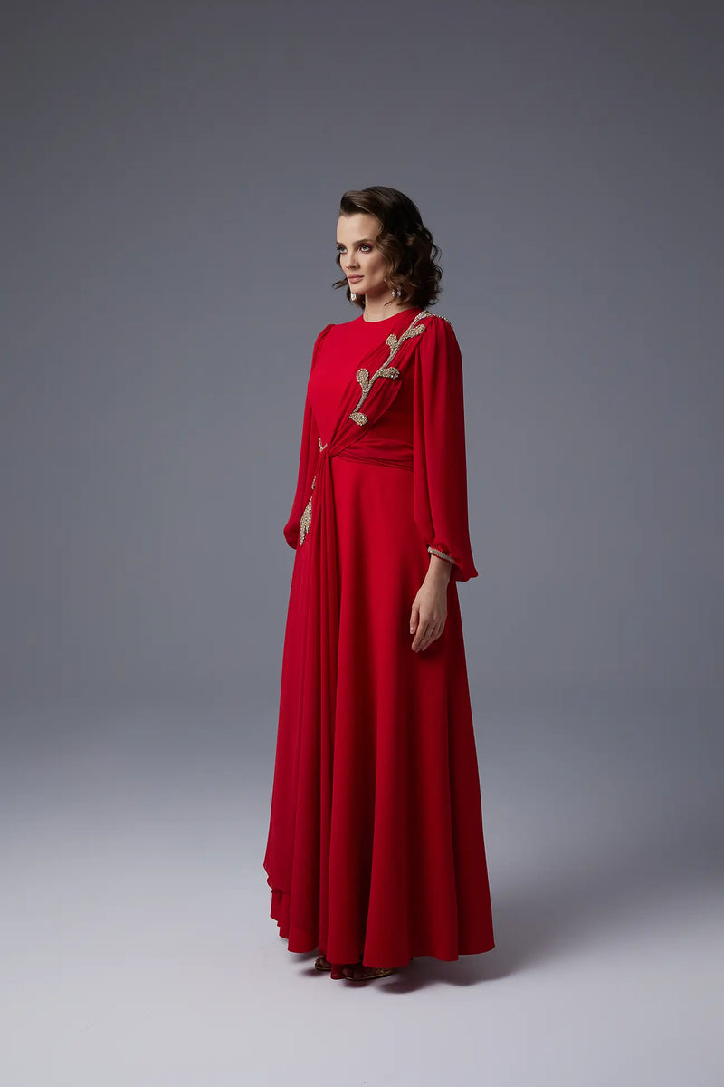 J&S Isabella Dress Red Moda Natty J&S Isabella Dress Red Moda Natty