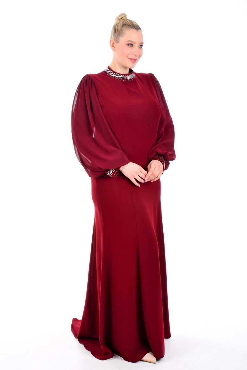SRH Nesli Special Occasion Dress Burgundy Moda Natty SRH Nesli Special Occasion Dress Burgundy Moda Natty