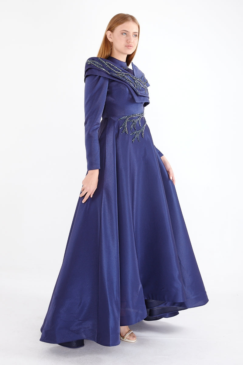 F&S Elegant Gown Navy Blue 12 F&S Elegant Gown Navy Blue 12