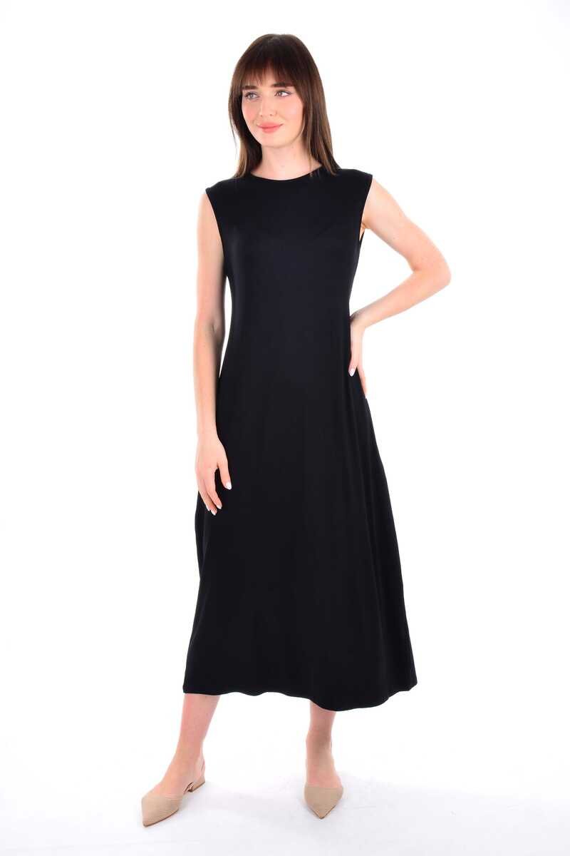 black inner dress Black Inner Slip Dress WithFront Zip - Sleeveless - Fabric - Adult - 58