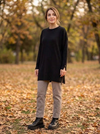 AFL Lucia Knitted Winter Tunic Black