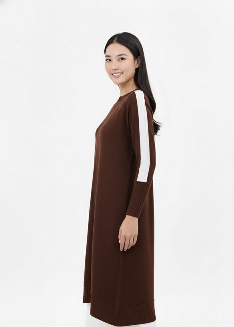 ZZ Burcin Knitted Winter Tunic Brown
