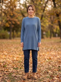 AFL Lucia Knitted Winter Tunic Indigo