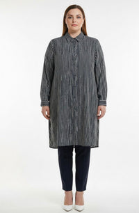 HSN Ebrar Striped Tunic Navy Blue