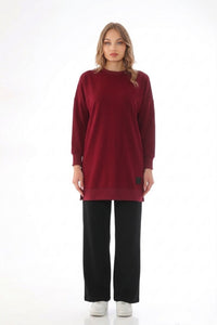 SL Basic Cotton Tunic Burgundy