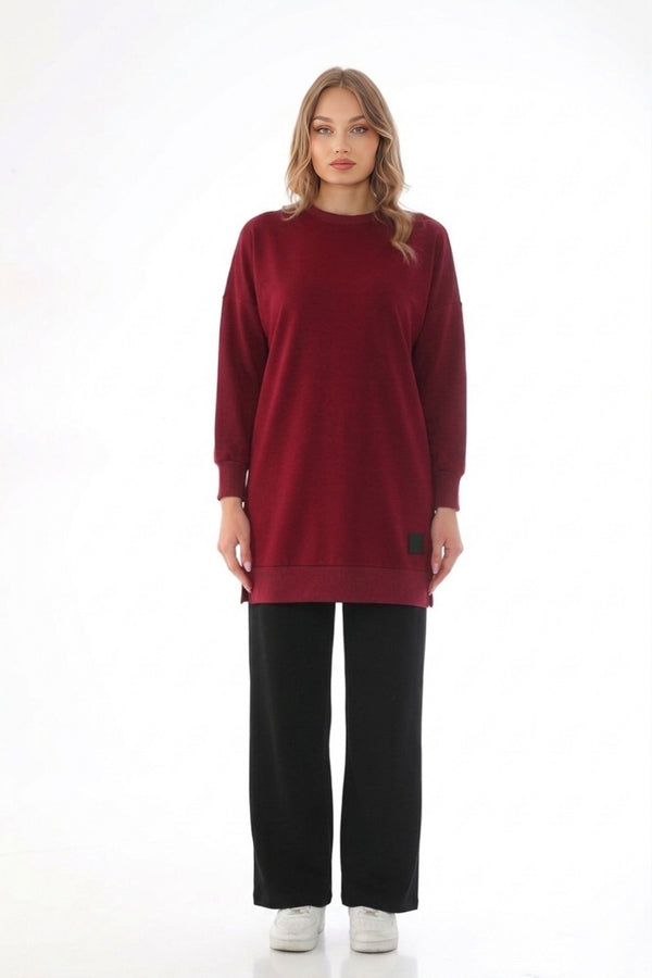SL Basic Cotton Tunic Burgundy