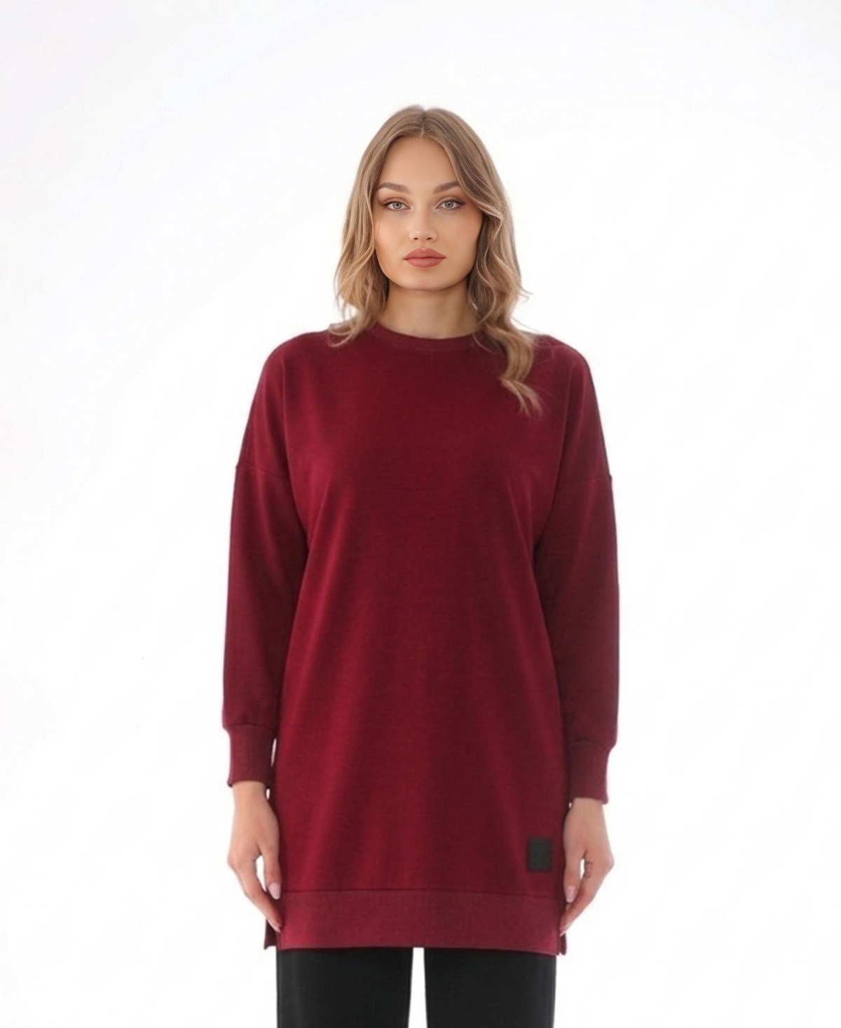 SL Basic Cotton Tunic Burgundy