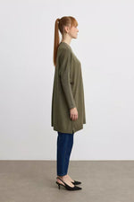 MRW Brooch Knitted Tunic Khaki