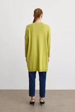 MRW Brooch Knitted Tunic Yellow