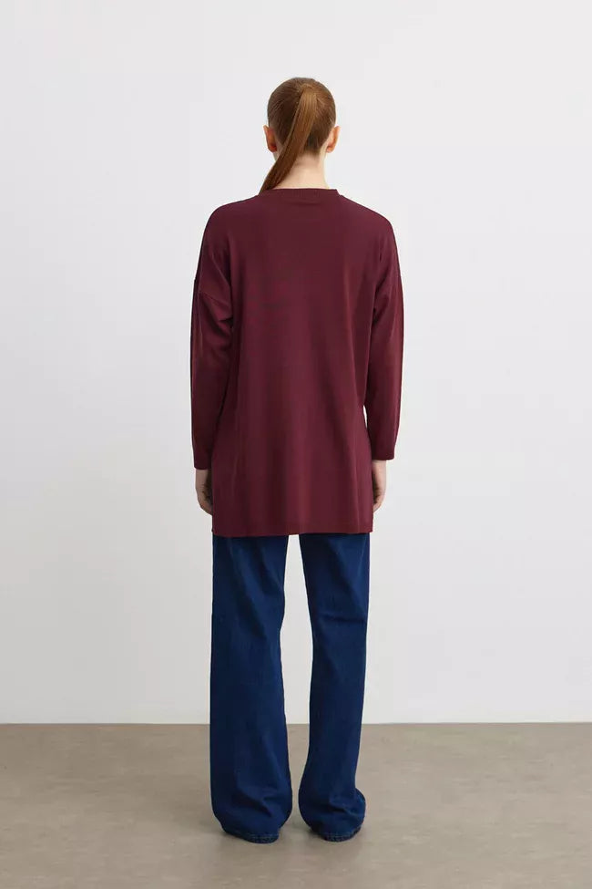 MRW Side Skew Tunic Burgundy