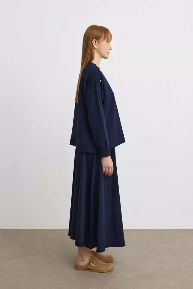 MRW Shoulder Button Dtld Set Navy Blue