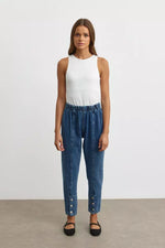 MRW Front Button Jeans Blue