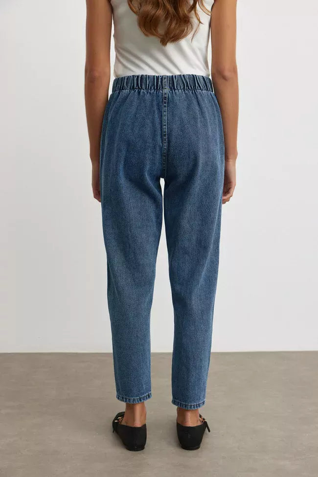 MRW Front Button Jeans Blue