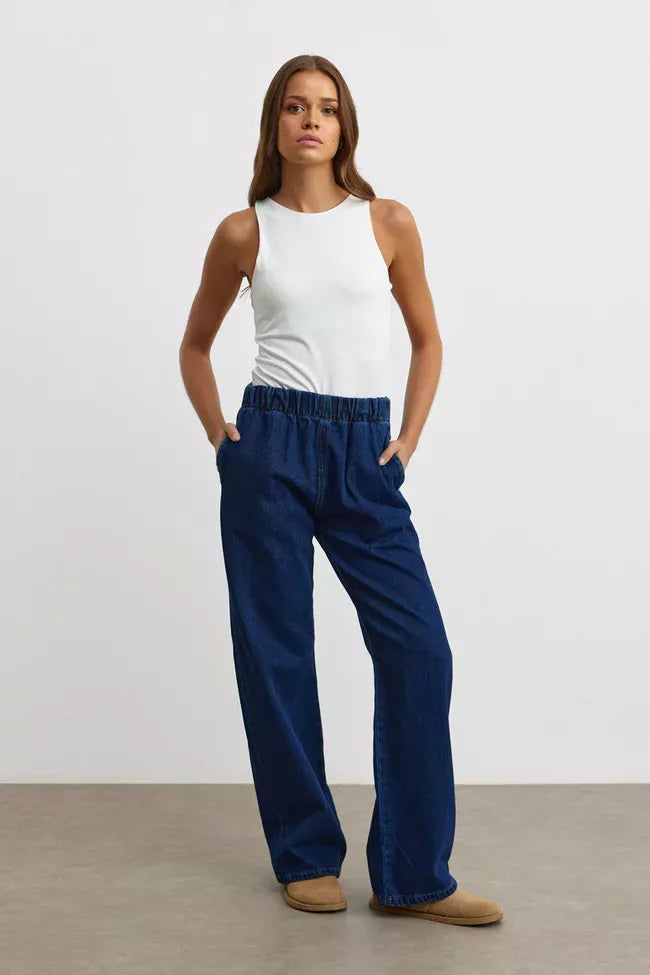 MRW Plazzo Jeans Navy Blue