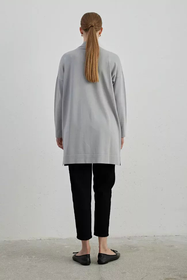 MRW Half Turtleneck Tunic Gray