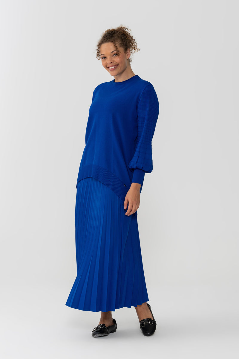 NLW Pleated Skirt Sax Blue