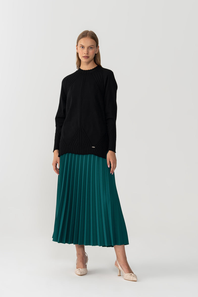 NLW Pleated Skirt Emerald