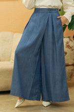 NW Tencel Soft Wide Denim Pants Dark Blue