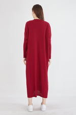 AFL Hima Knitted Dress Burgundy