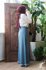 NW Tasseled Denim Wide Pants Blue