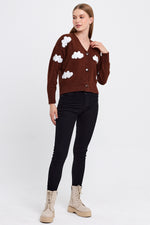 Vav Cloud Knitted Winter Crop Top Brown