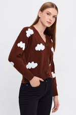 Vav Cloud Knitted Winter Crop Top Brown