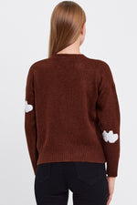 Vav Cloud Knitted Winter Crop Top Brown