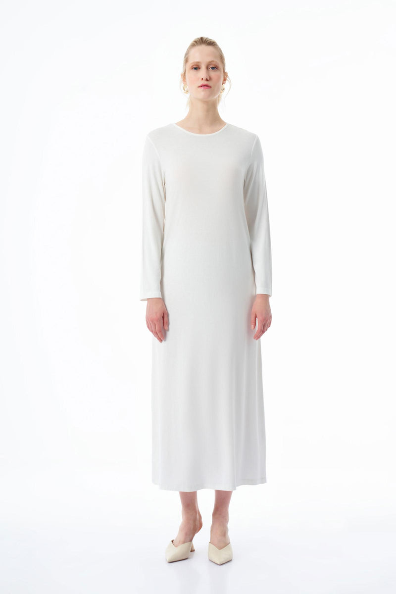 ZMS Long Sleeve Inner Dress White