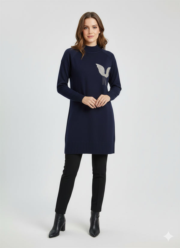 MRKS Boneta Knitted Tunic Navy Blue