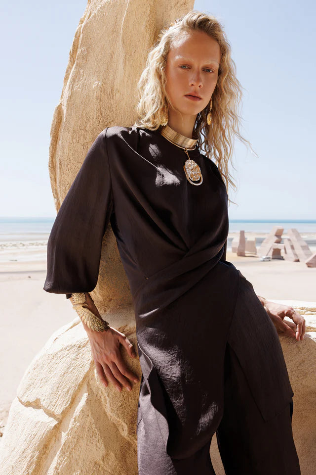 GHISA Cross Front Style Set Brown