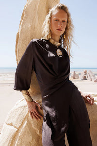 GHISA Cross Front Style Set Brown