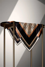 Vissona 50781 Printed Silk Scarf Tan