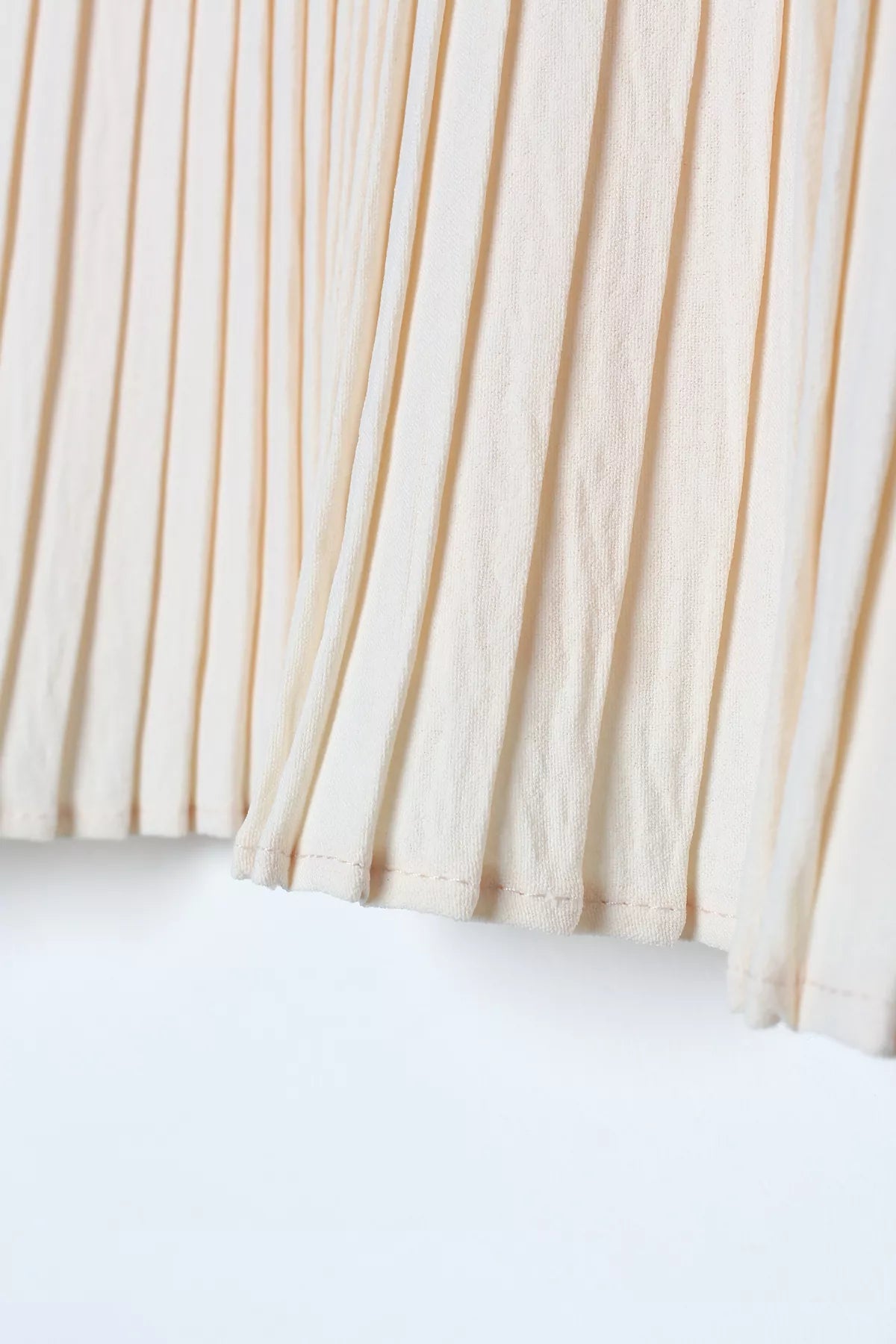 All Sleeveless Pleated Tunic Ecru