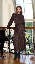 MissWhence 36826 Silk Dress Brown