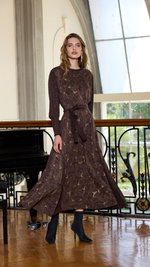 MissWhence 36826 Silk Dress Brown