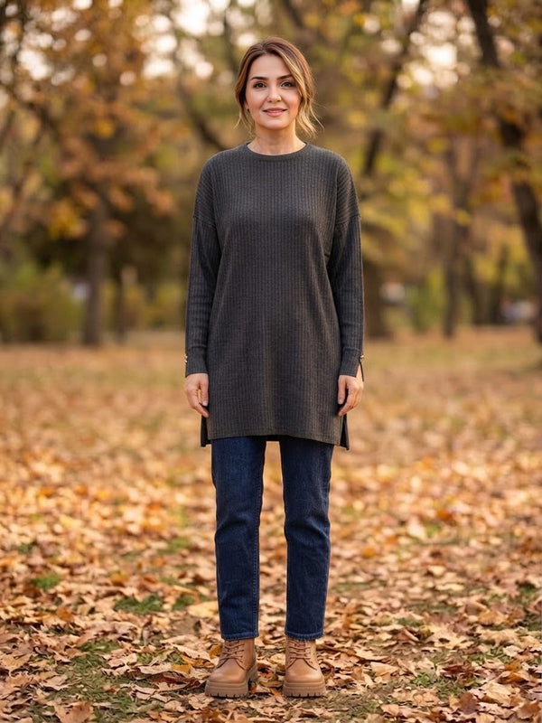 AFL Lucia Knitted Winter Tunic Anthracite