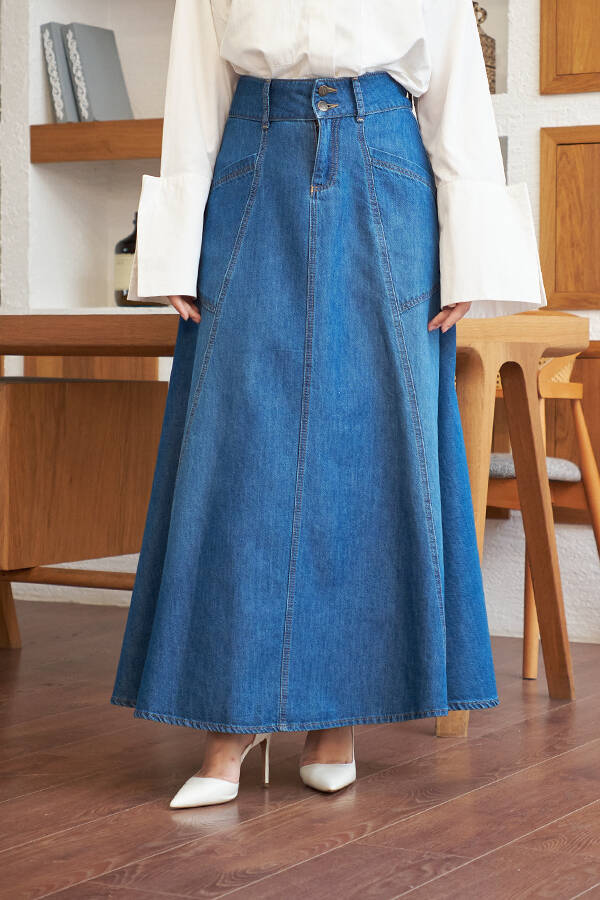 NW Mevlana Denim Skirt Dark Blue