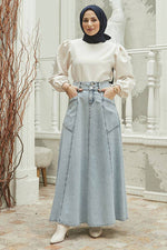 NW Mevlana Denim Skirt Blue